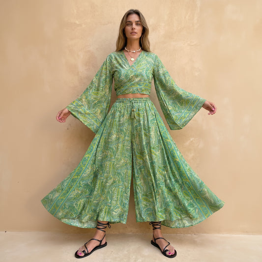 Kira Pants & Top| Tropical Green