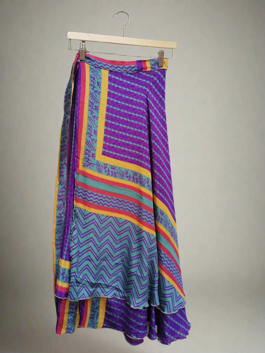 Bárbara Wrap Silk Skirt