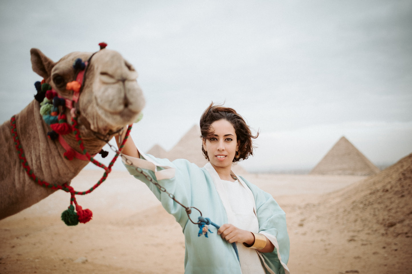 Sekhmt Goddess Embroidered Kimono