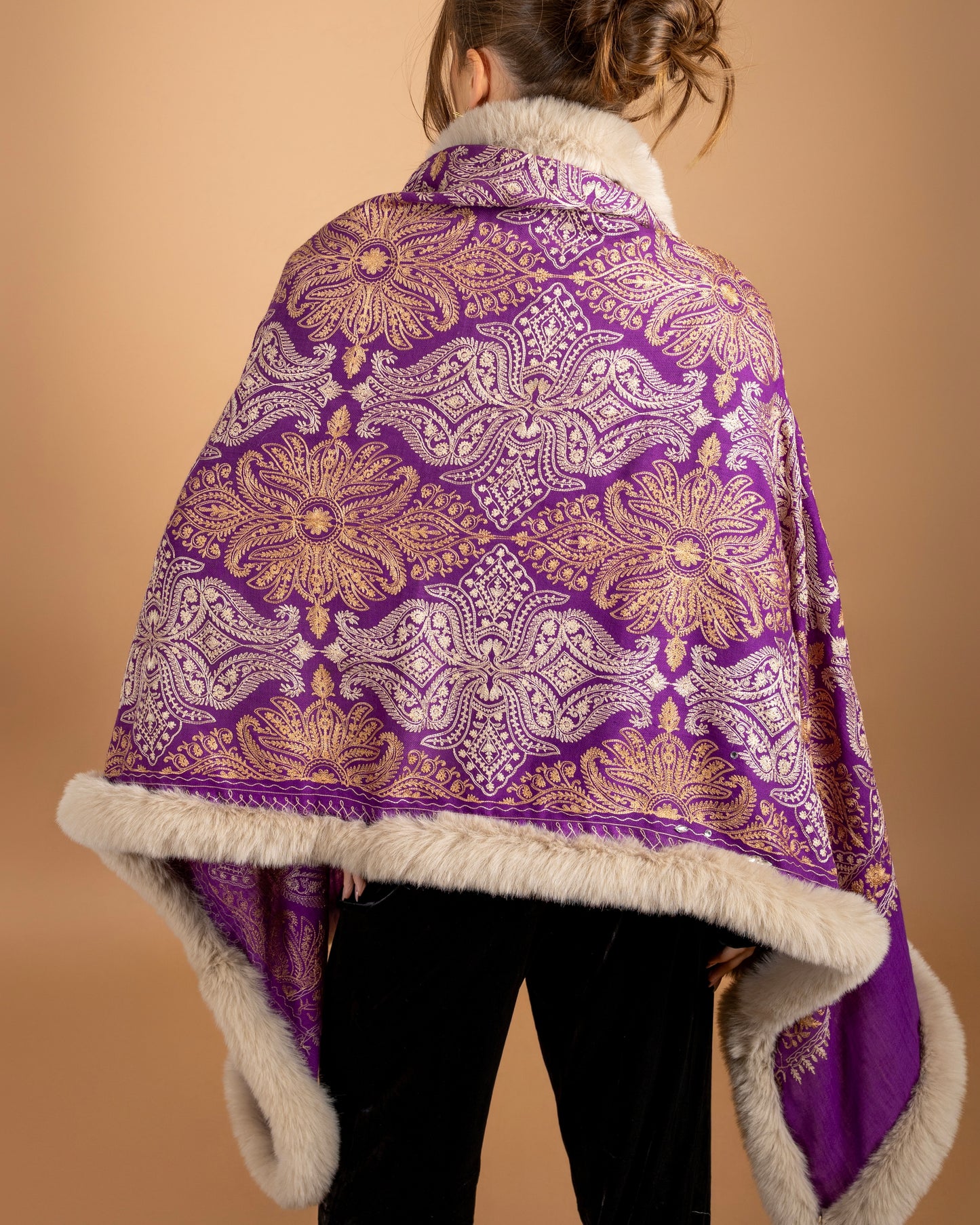 The Lilac Purple Light Cashmere Shawl