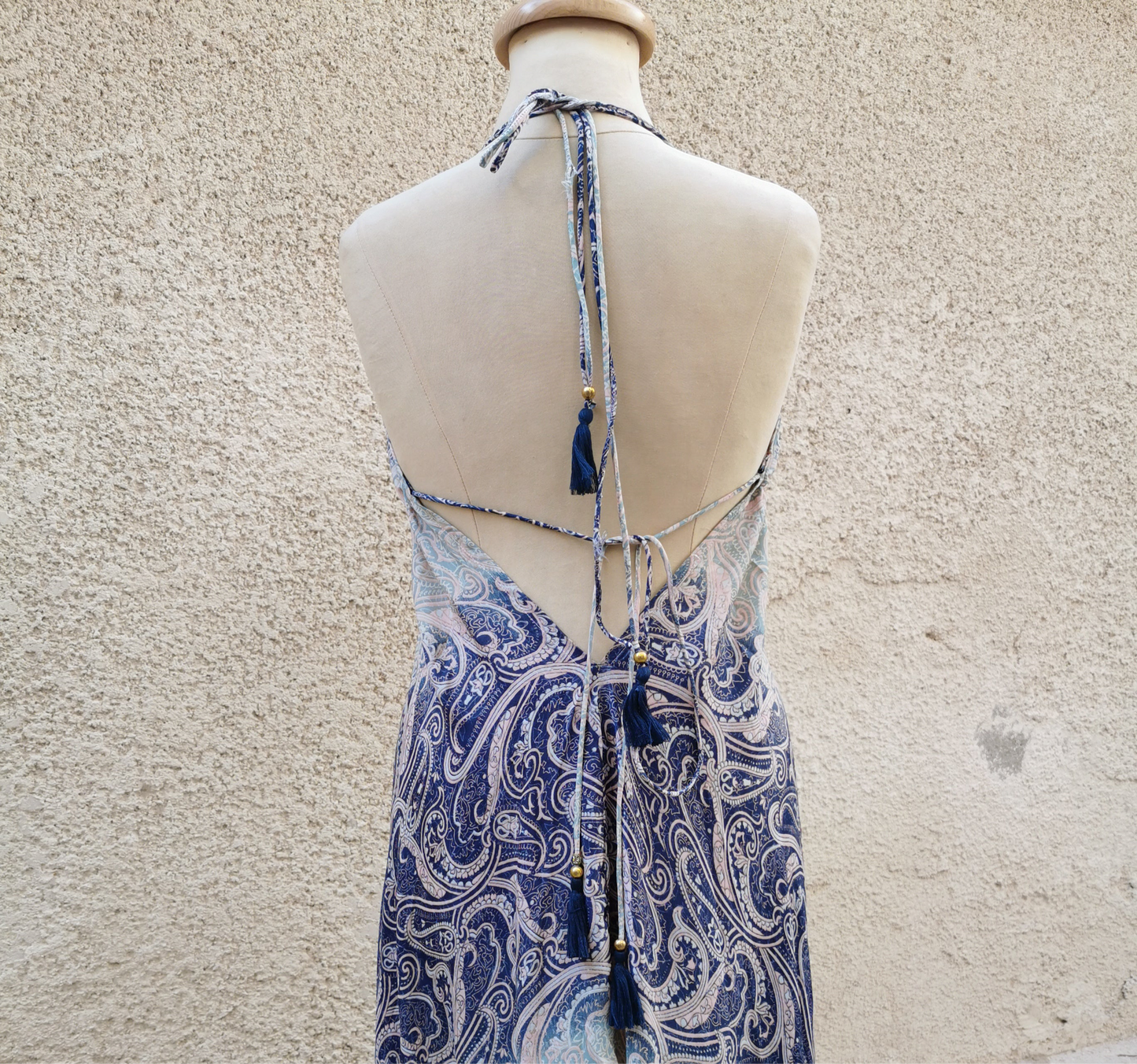 Backless Silk Dress