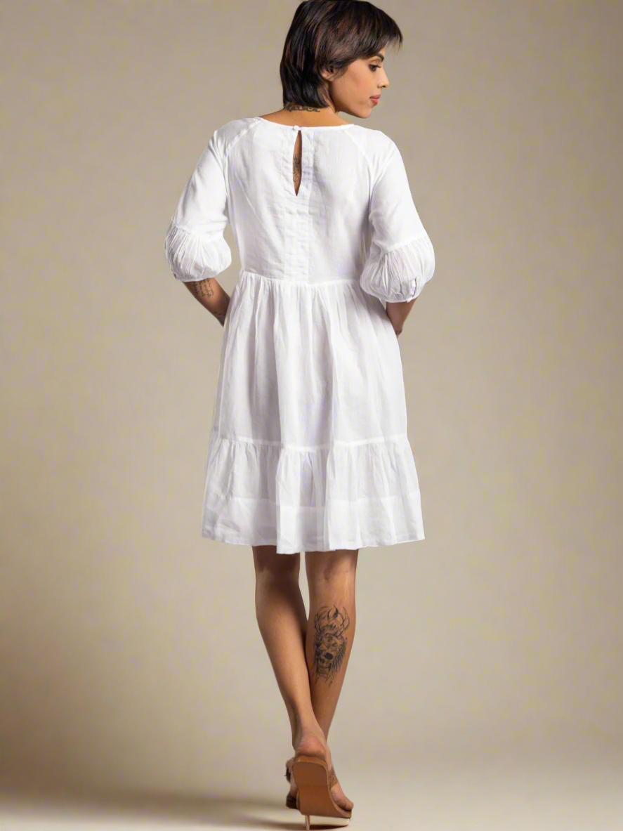 Angel Pure Cotton Embroidered Dress