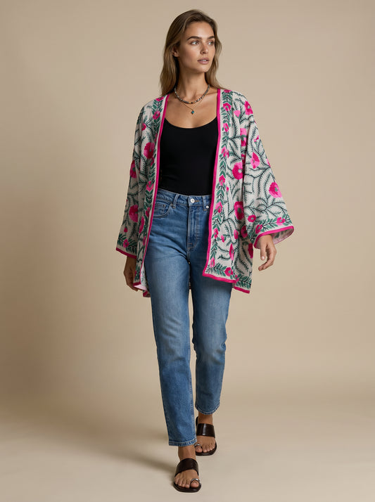 The Artisan Cardigan| Pink