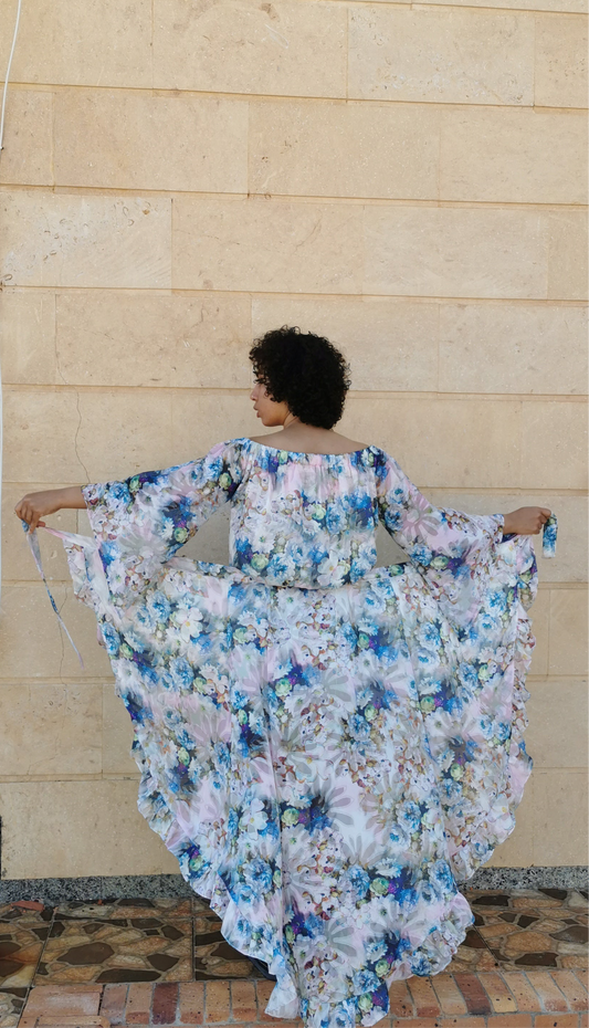 Rossa Wrap Skirt and Off shoulder Top Set