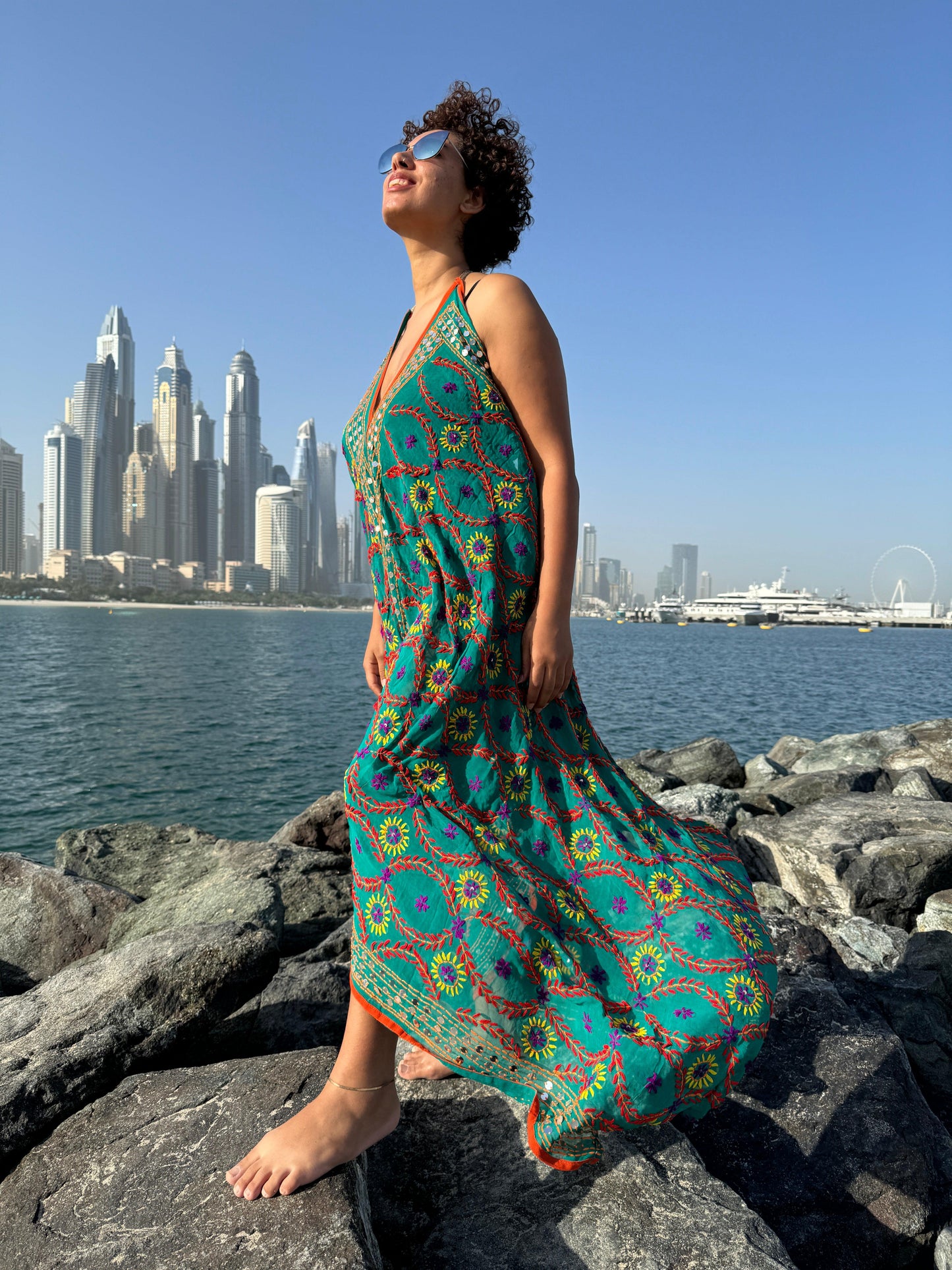 Ember Embroidered Backless Dress