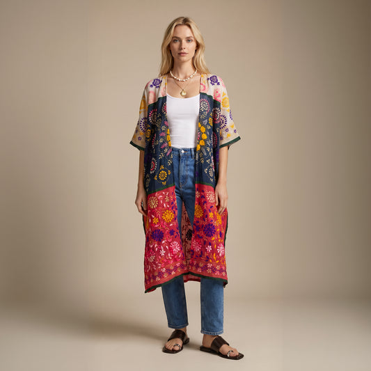 Tara Embroidered Kaftan Kimono
