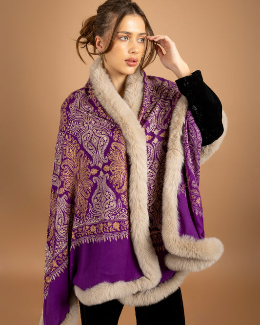 The Lilac Purple Light Cashmere Shawl