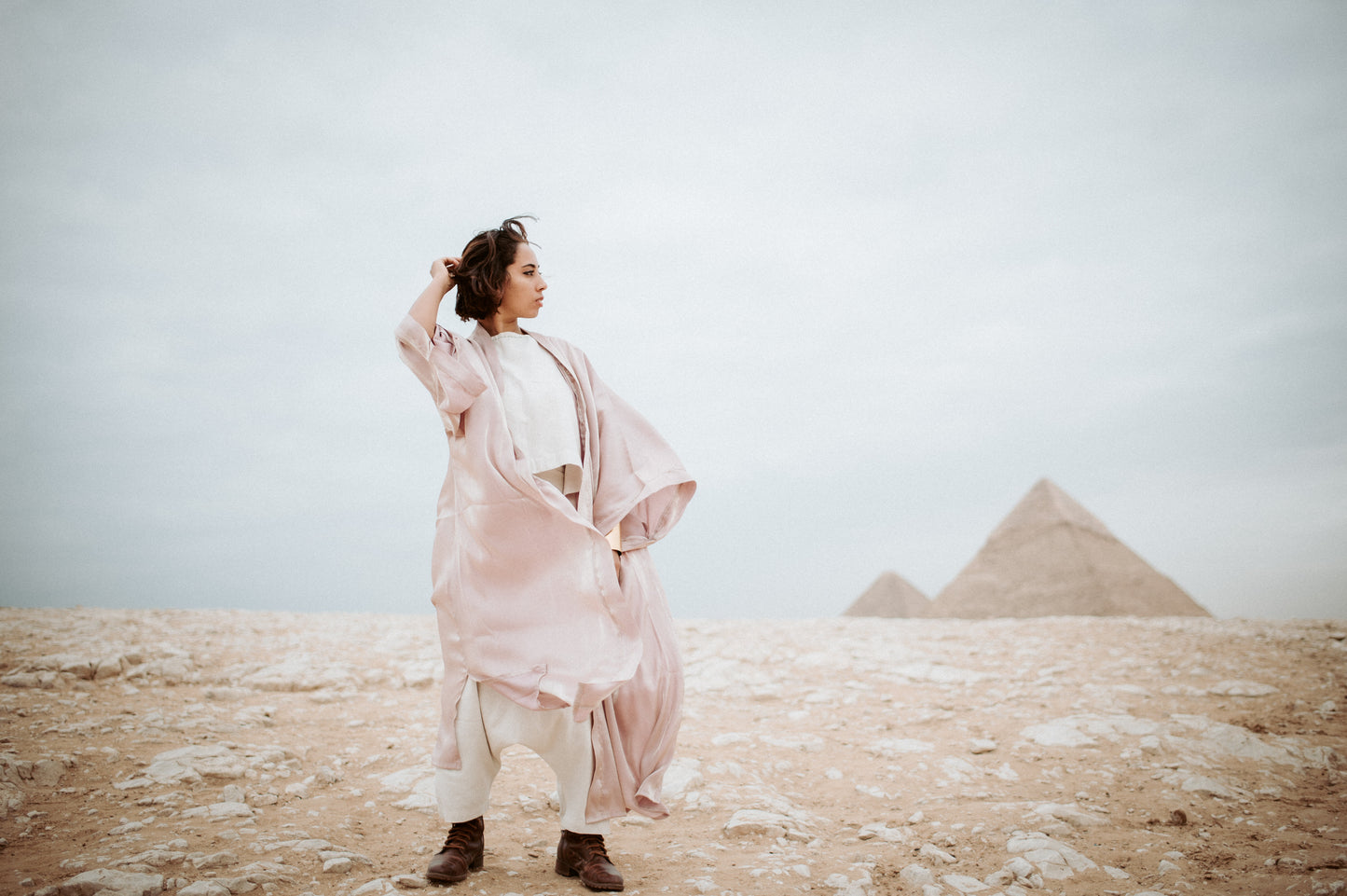 Isis Flowers Embroidered Kimono