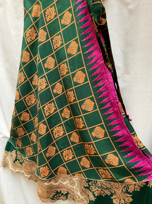Multi-Wrap Skirt & Dress| Green Fuchsia