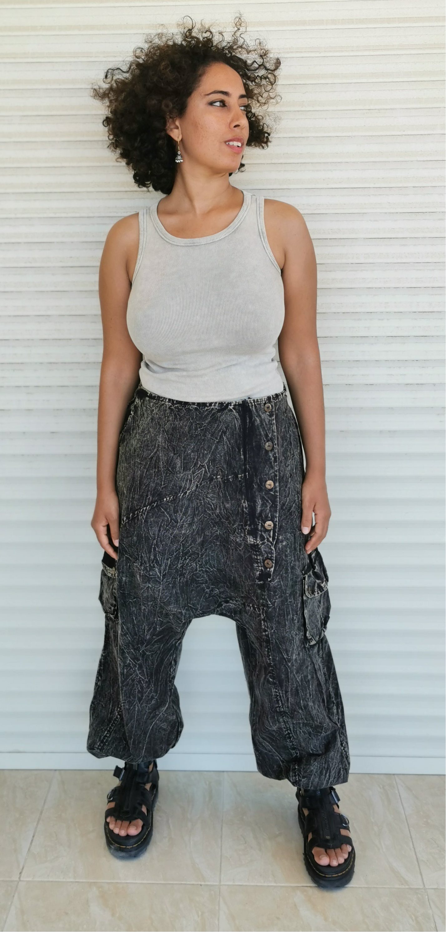 Lucia Heavy Cotton Pant In Black