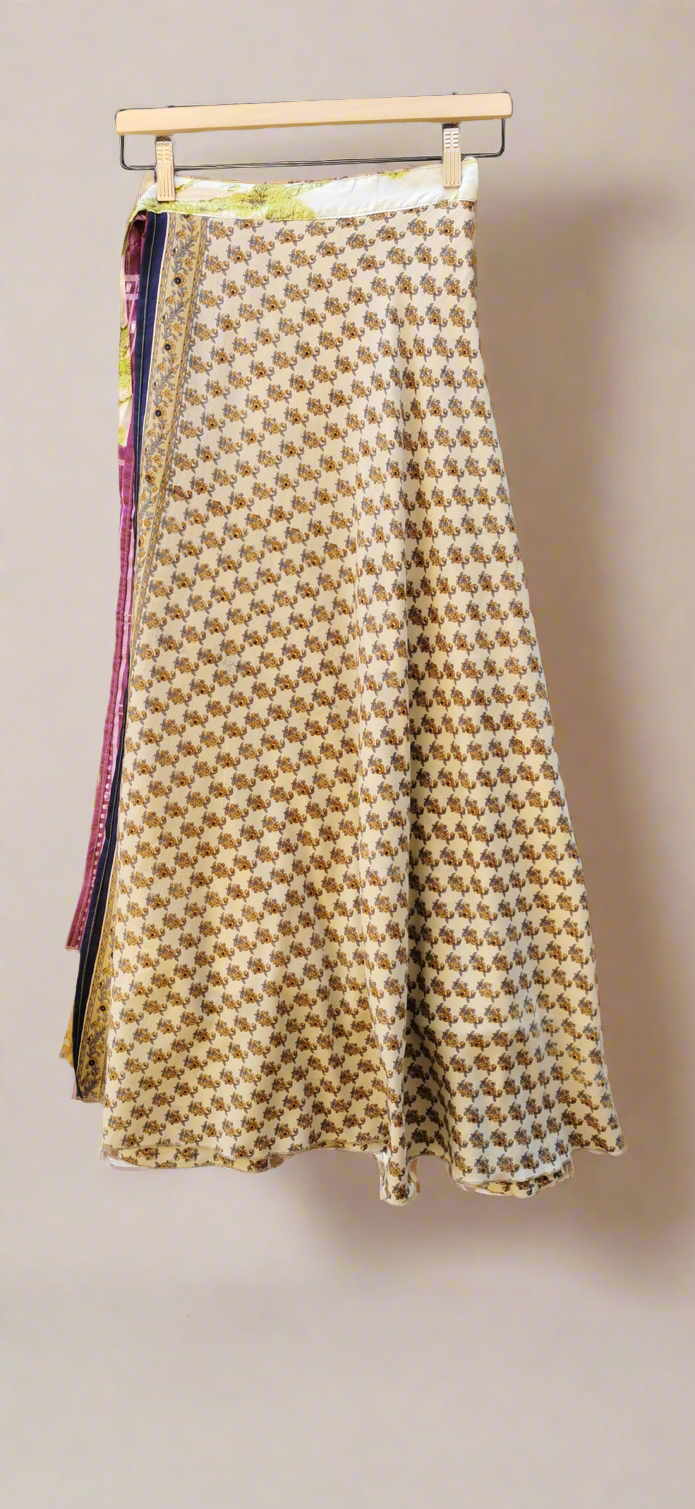 Valerie Silk Double layers Warp Skirt