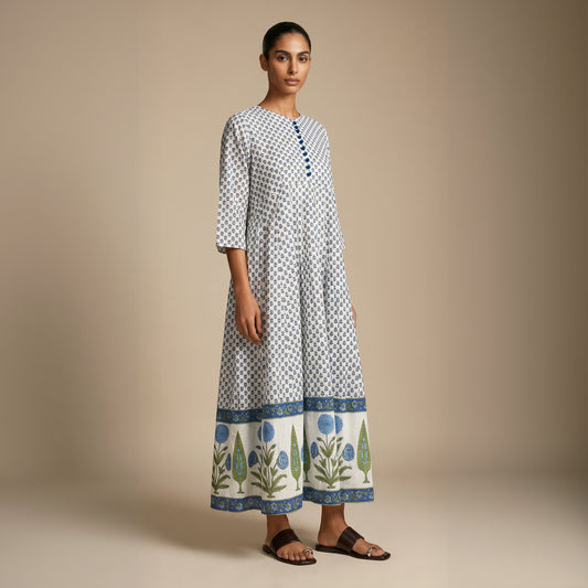 Indigo Cotton Dress