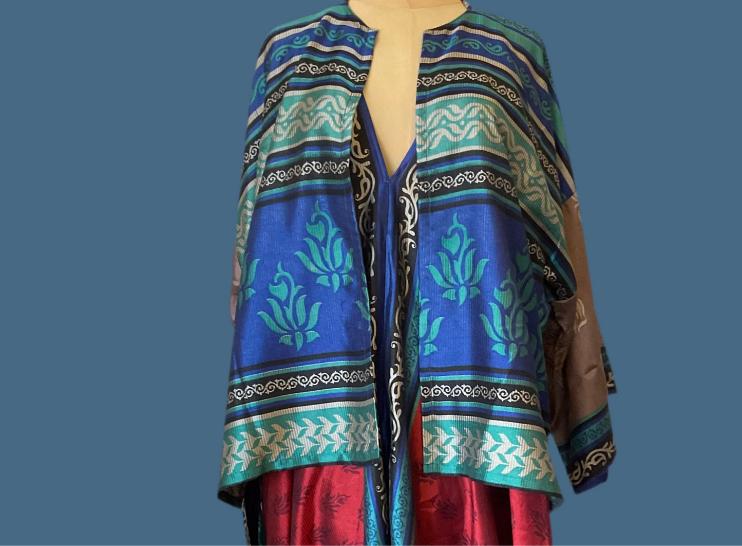 Carmen Backless Silk Jumpsuit And Jacket Set