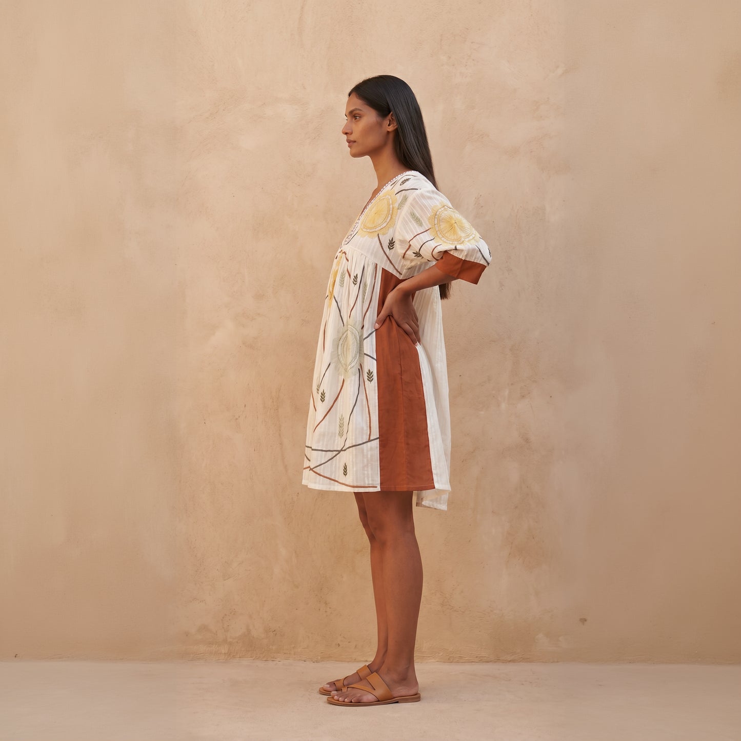 The Solstice Embroidered Mini Dress