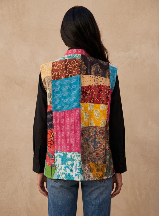 The Reversible Artisan Cotton Jacket| Stripe Back