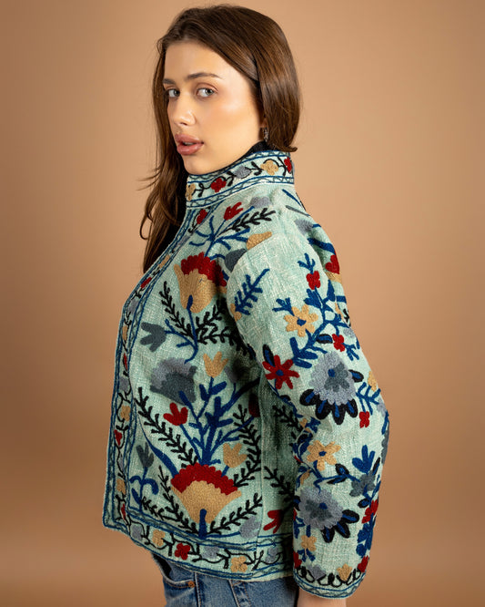Heirloom Jacket: Embroidered |Green