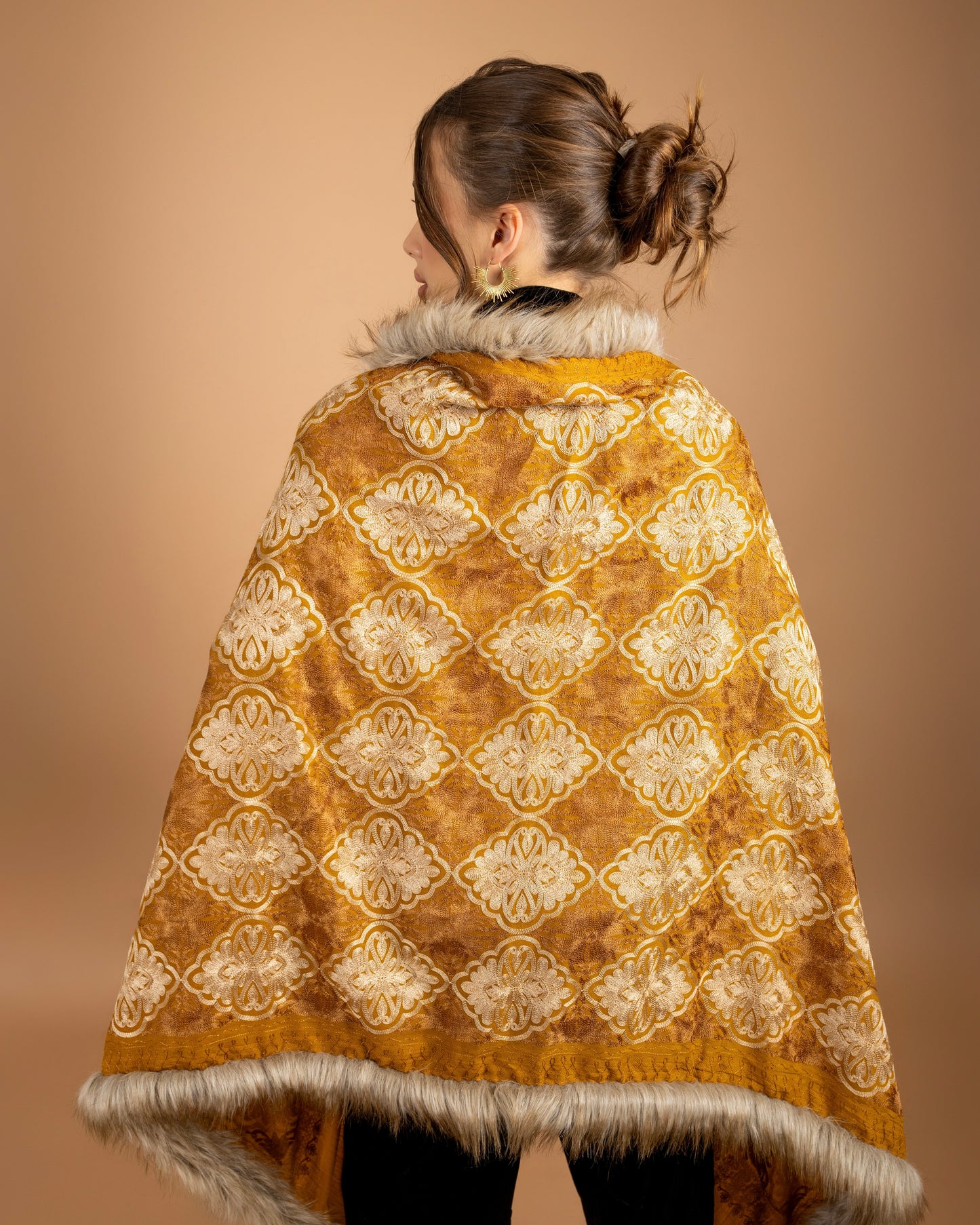 The Golden Amber Light Cashmere Shawl