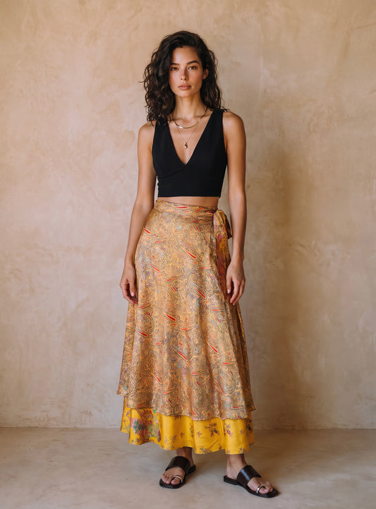 Multi-Wrap Skirt & Dress| Yellow Deer