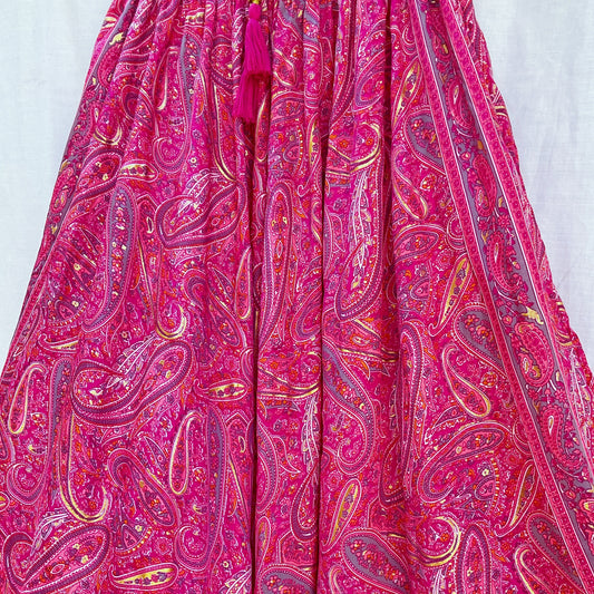 Kira Silk Pants| Fuchsia