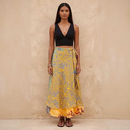 Multi-Wrap Skirt & Dress| Yellow