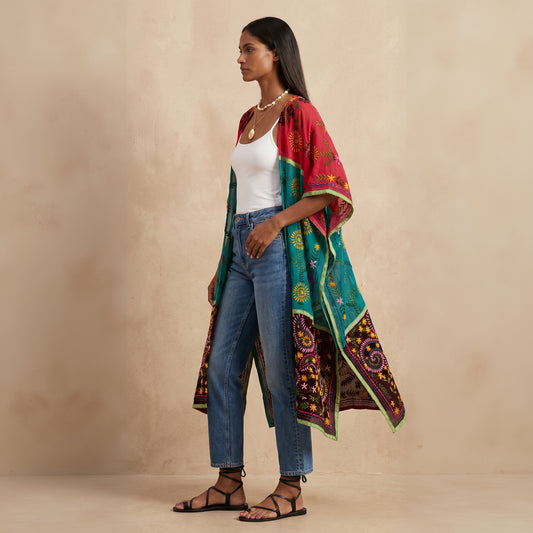 The Nomad Embroidered Kaftan Kimono