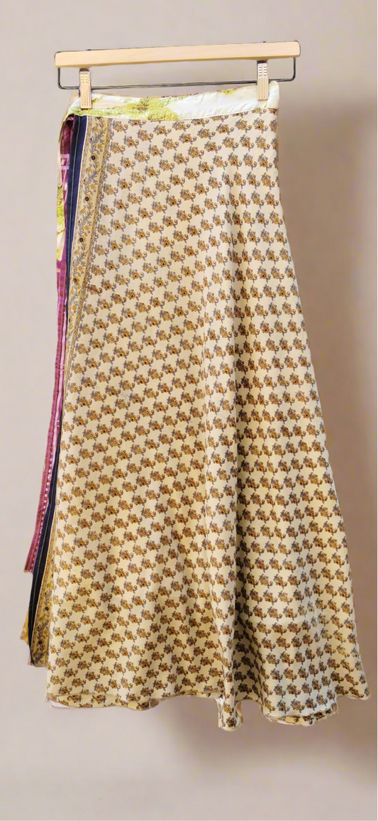 Valerie Silk Double layers Warp Skirt