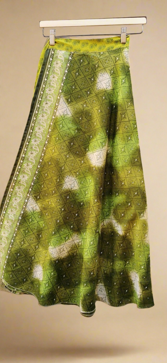 Bay Silk Double layers Wrap Skirt