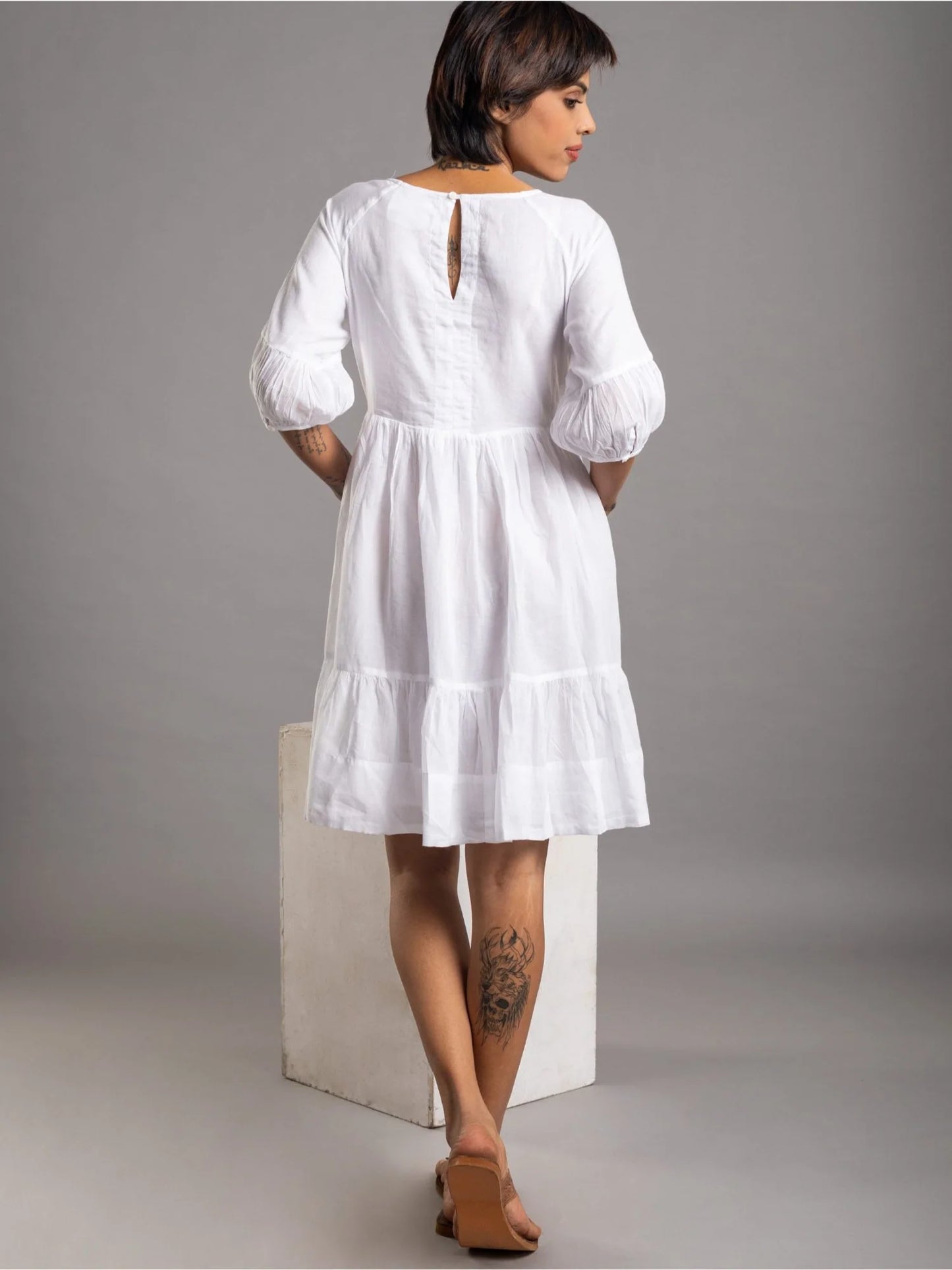 Angel Pure Cotton Embroidered Dress