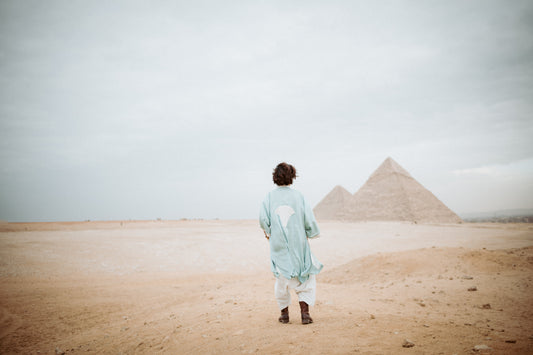 Sekhmt Goddess lotus Embroidered Kimono