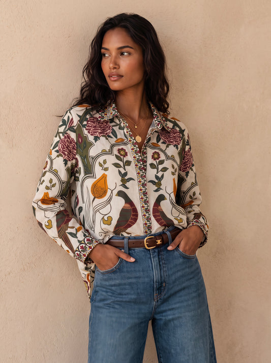 The Artisan Botanical Cotton Shirt