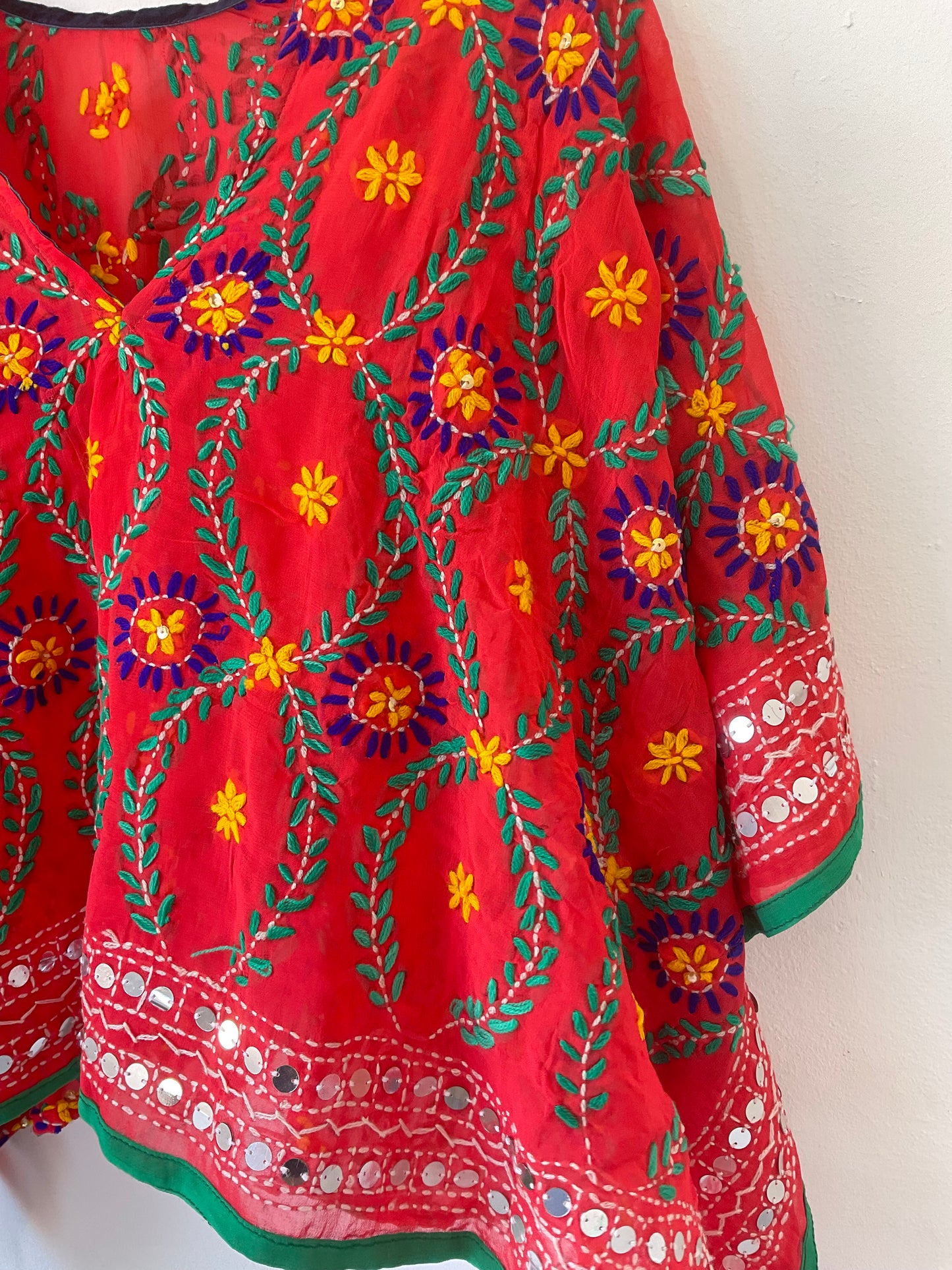 Azmiralda Hand Embroidered Crop Top| Watermelon π