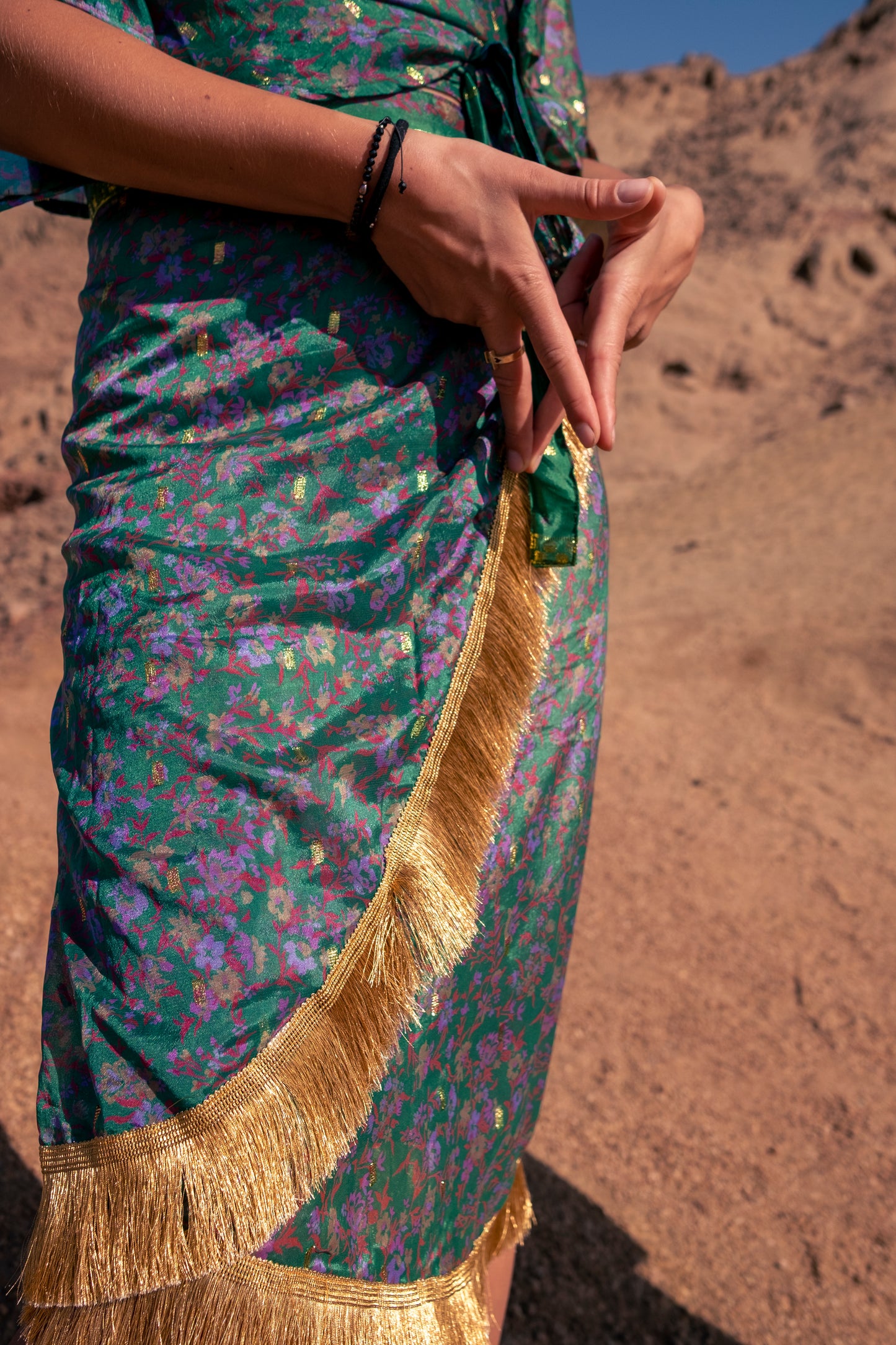 Julie Wrap Silk Skirt