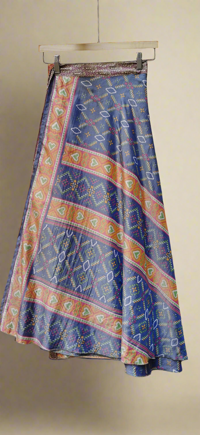 Sol Silk Double layers Wrap Skirt