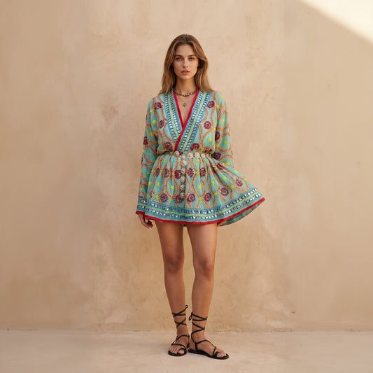 Calliope Hand Embroidered Dress