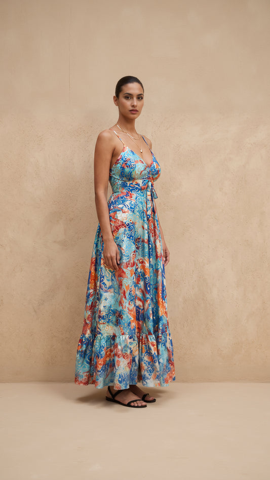 The Aurelia Silk Dress Colors Fusion