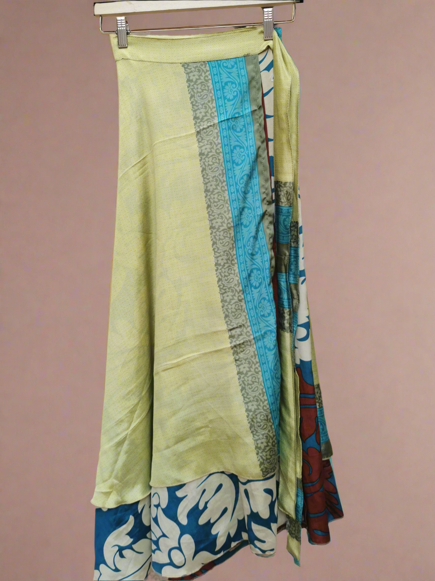 Alejandra Wrap Silk Skirt