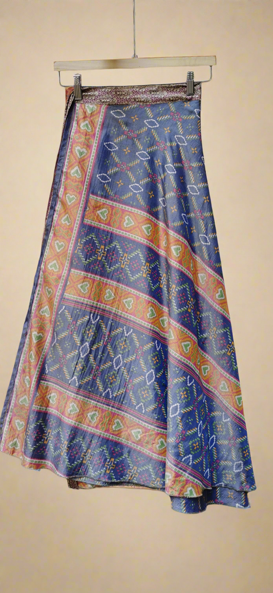 Sol Silk Double layers Wrap Skirt