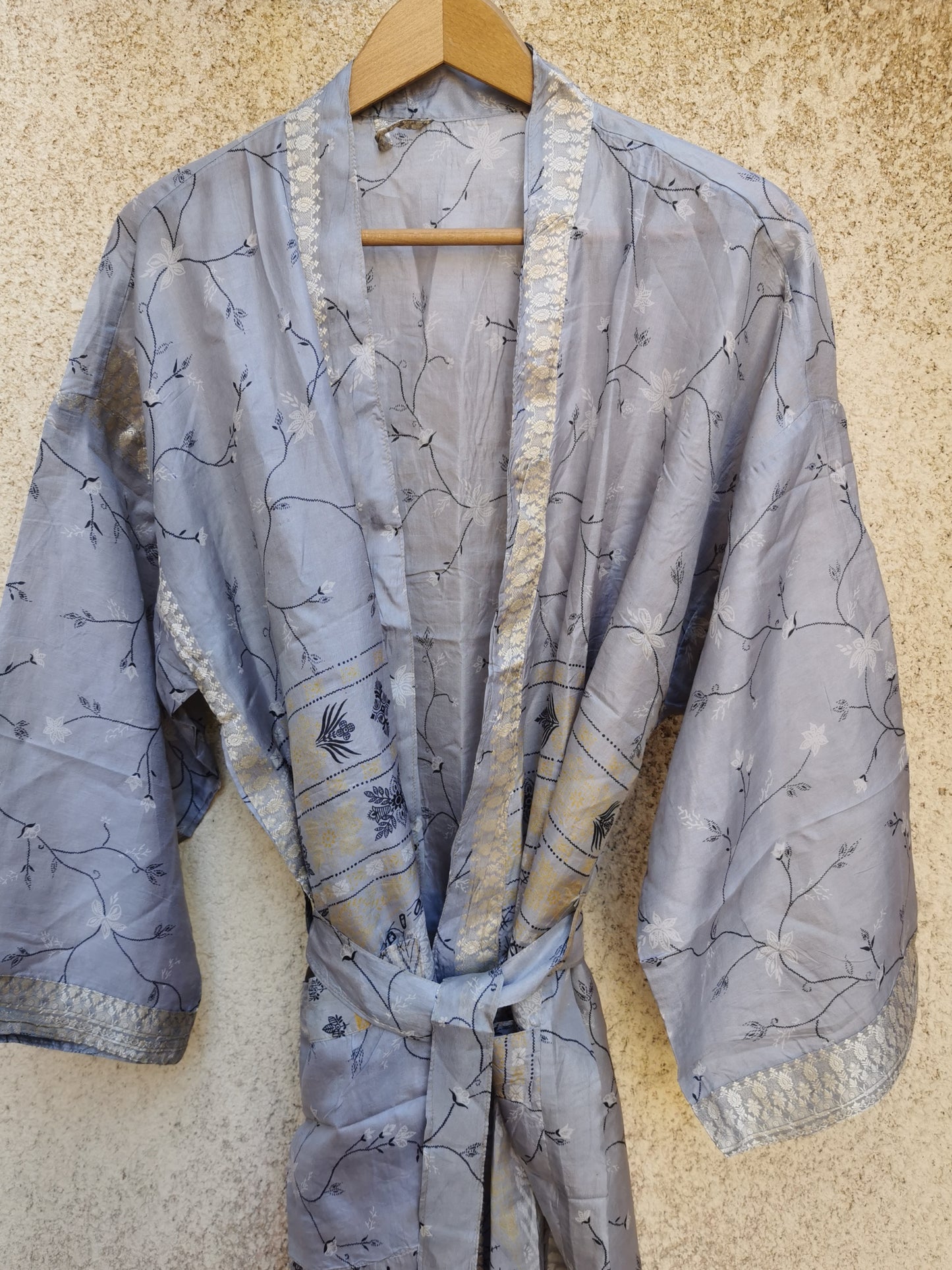 Silk Kimono Grey