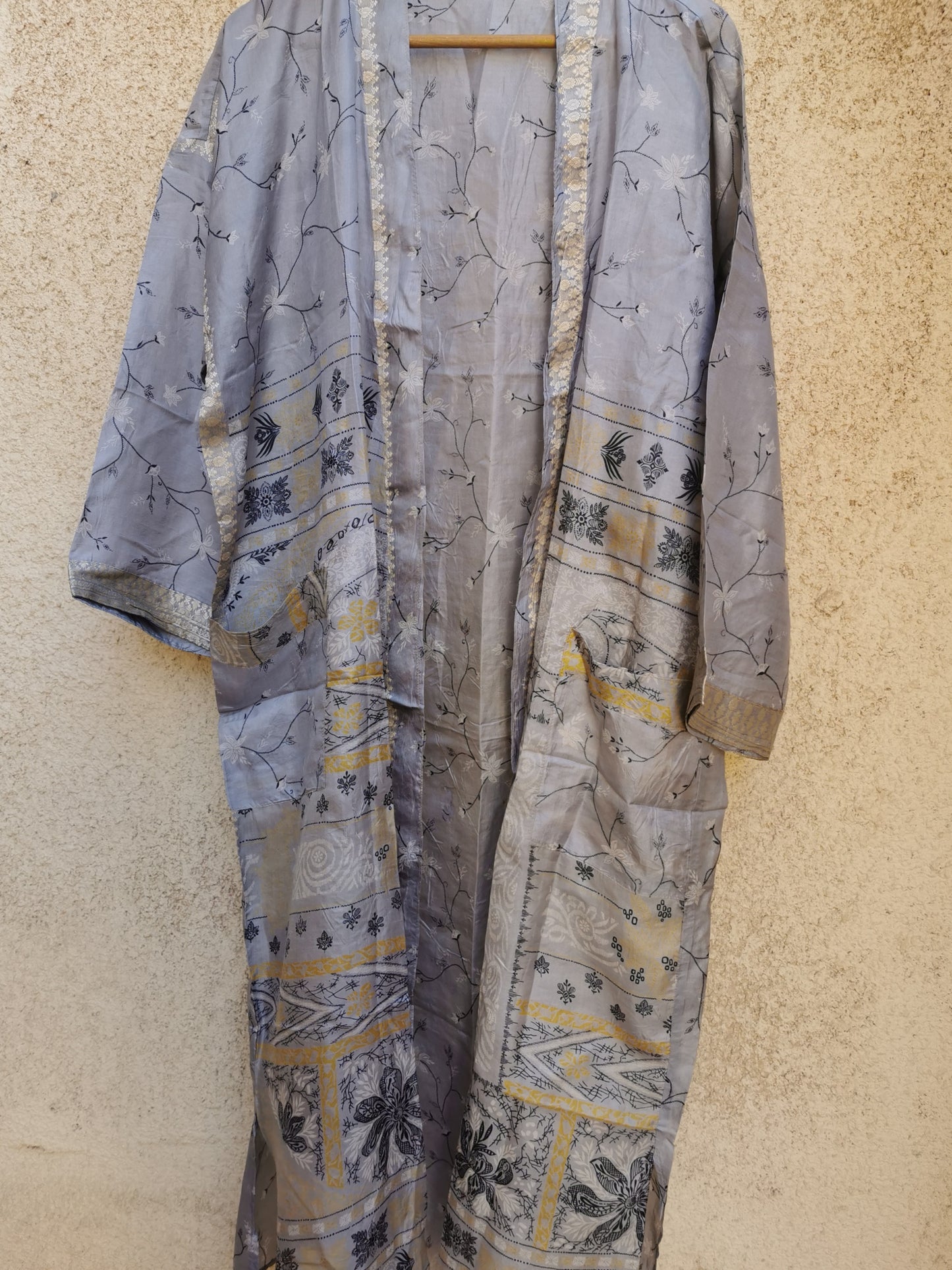 Silk Kimono Grey