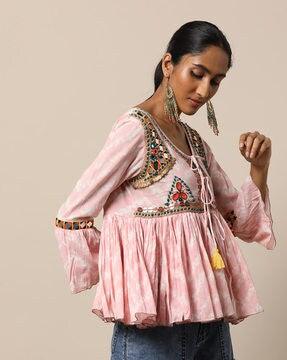 Valeria Hand Embroidered Jacket/Top