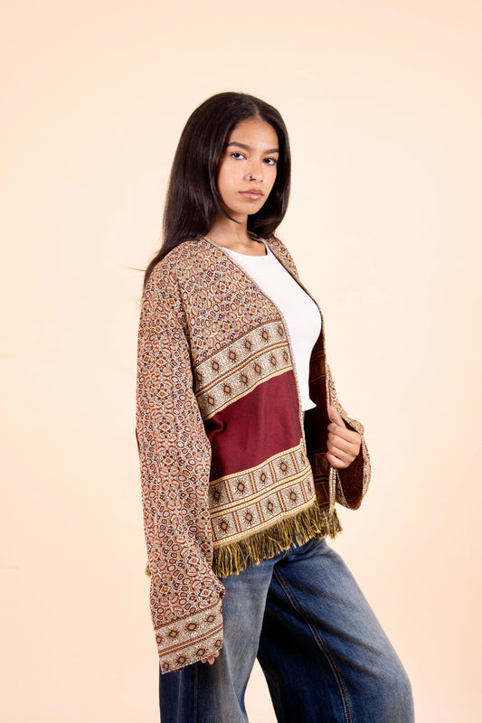 Farida Jacket In Maroon