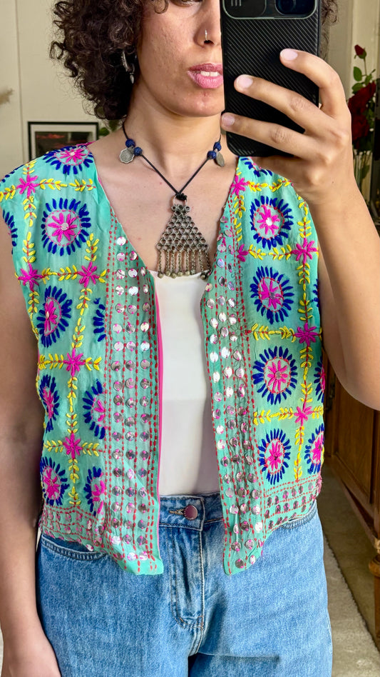 Malena Hand Embroidered Vest