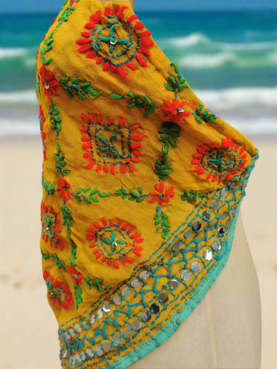 Kira Embroidered Backless Top