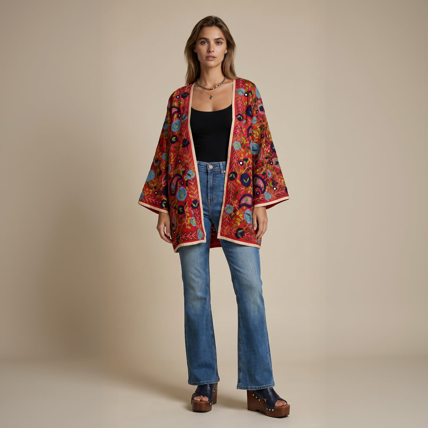 The Artisan Cardigan| Rustic Red