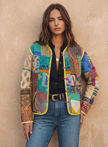The Reversible Artisan Silk Jacket| Multi Colors