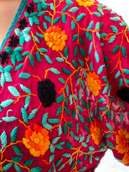 The Artisan Cardigan| Fuchsia