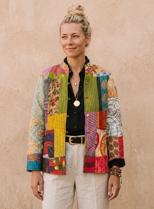 The Reversible Artisan Silk Jacket| Zoya