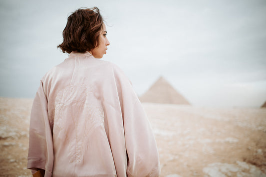 Isis Flowers Embroidered Kimono