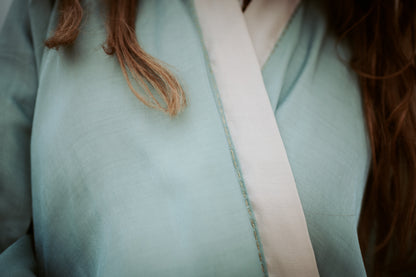 Sekhmt Goddess lotus Embroidered Kimono