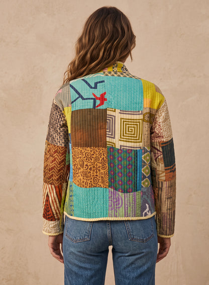 The Reversible Artisan Silk Jacket| Multi Colors